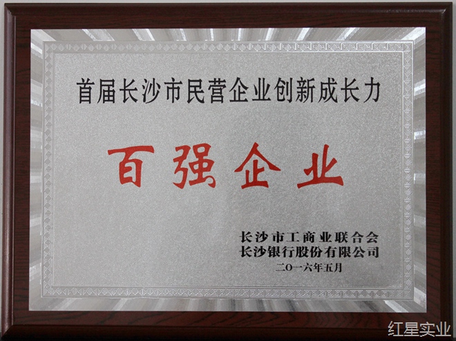 首屆長沙市民營企業創新成長力100強